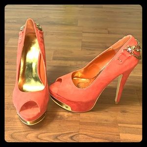 Orange bling heels 🍊